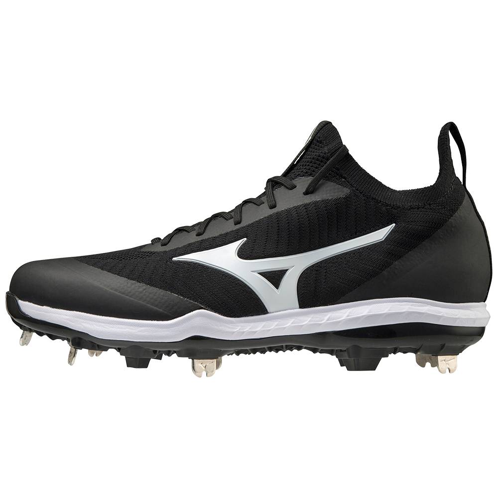 Mizuno Dominant Knit Metal Férfi Stoplis Cipő Fekete/Fehér PSR541269